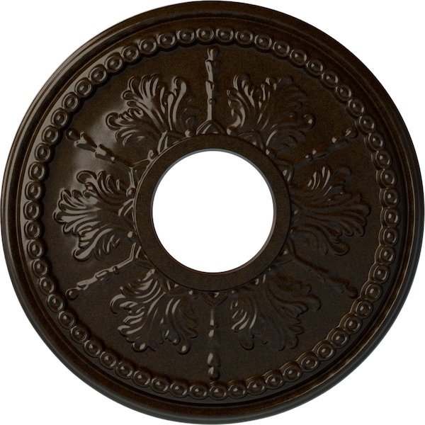 Ekena Millwork Tirana Ceiling Medallion (Fits Canopies up to 4 3/4"), 13 7/8"OD x 3 3/4"ID x 1 1/4"P, Bronze CM13TIBZS - main